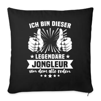 Juggler Legend - Sofa pillowcase 17,3'' x 17,3'' (45 x 45 cm) - black - Front