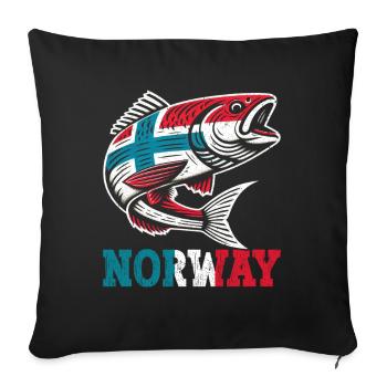 Pêcheurs de Norvège Pêcheurs Pêcheurs de Norvège - Housse de coussin décorative 45 x 45 cm - noir - Devant