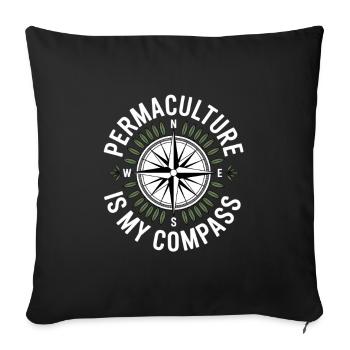 Philosophie de vie de la permaculture pour les amoureux de la nature - Housse de coussin décorative 45 x 45 cm - noir - Devant