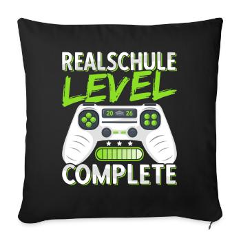 Secondary school graduation 2026 Secondary school graduation Boy - Sofa pillowcase 17,3'' x 17,3'' (45 x 45 cm) - black - Front