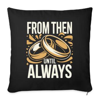 Hochzeitstag des Ehepaares 2026 Ehemann und Ehefrau - Sofakissenbezug 45 x 45 cm - Schwarz - Vorne