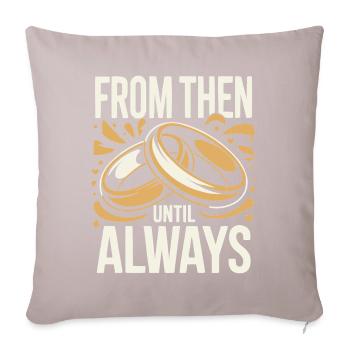 Couple marié anniversaire 2026 Mari Femme - Housse de coussin décorative 45 x 45 cm - taupe clair - Devant
