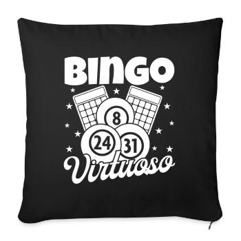 Bingo Virtuose Bingo - Housse de coussin décorative 45 x 45 cm - noir - Devant
