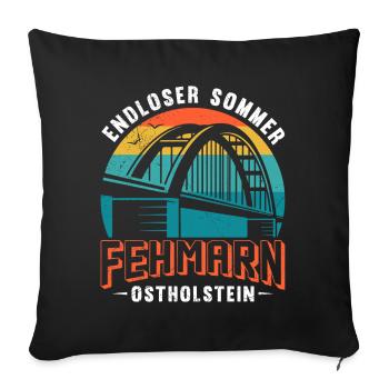 Baltic Sea FEHMARN ENDLESS SUMMER OSTHOLSTEIN Funny - Sofa pillowcase 17,3'' x 17,3'' (45 x 45 cm) - black - Front