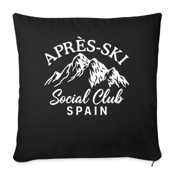 Après Ski Social Club Spain Skiing - Sofa pillowcase 17,3'' x 17,3'' (45 x 45 cm) - black - Front