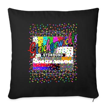 Balance Disorder Test Pattern Costume Carnival - Sofa pillowcase 17,3'' x 17,3'' (45 x 45 cm) - black - Front