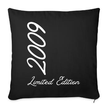 Année 2009 édition limitée - Housse de coussin décorative 45 x 45 cm - noir - Devant