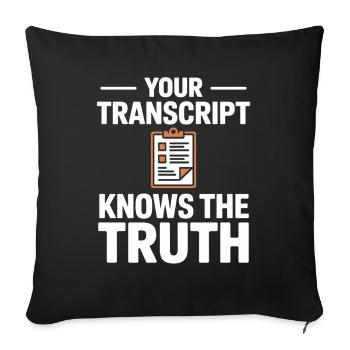 School Secretariat Valuable Work Pupils Teachers - Sofa pillowcase 17,3'' x 17,3'' (45 x 45 cm) - black - Front