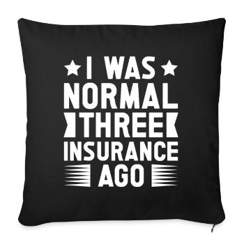 Costume d’agent d’assurance Normal il y a trois ans Medicare - Housse de coussin décorative 45 x 45 cm - noir - Devant