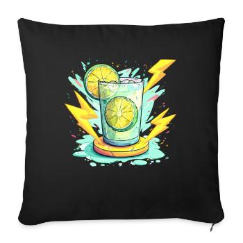 Citrus Shock Glass Design - Sofa pillowcase 17,3'' x 17,3'' (45 x 45 cm) - black - Front