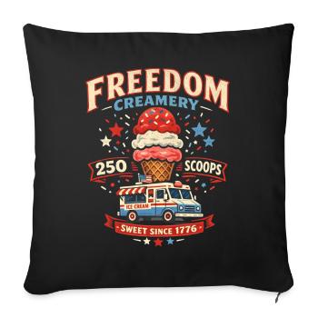 250 Years America Anniversary 4th Of July Freedom - Sofa pillowcase 17,3'' x 17,3'' (45 x 45 cm) - black - Front
