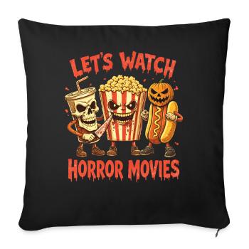 Scary Horror Movie Fans Halloween Horror Movie - Sofa pillowcase 17,3'' x 17,3'' (45 x 45 cm) - black - Front