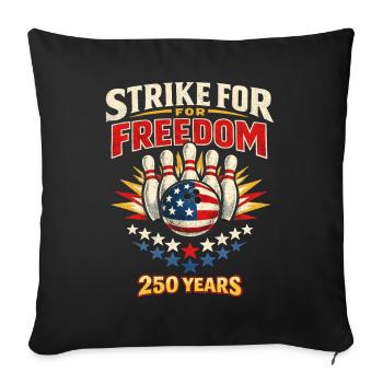  250 Years America Anniversary USA Flag 250th - Sofa pillowcase 17,3'' x 17,3'' (45 x 45 cm) - black - Front