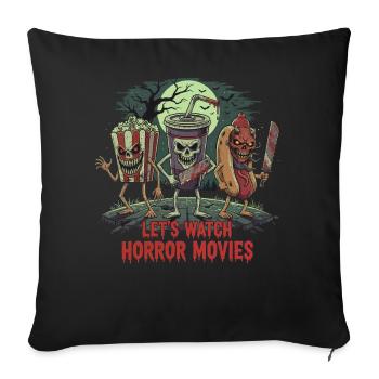 Scary Horror Movie Fans Halloween Horror Movie - Sofa pillowcase 17,3'' x 17,3'' (45 x 45 cm) - black - Front