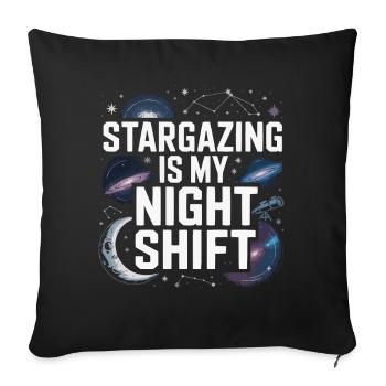 Astronomer Galaxy Outerspace Universe Astronomy - Sofa pillowcase 17,3'' x 17,3'' (45 x 45 cm) - black - Front