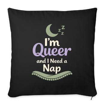 Trans queer réaffirme l’amour de l’identité réconfortante - Housse de coussin décorative 45 x 45 cm - noir - Devant
