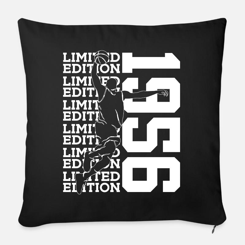 ÉDITION LIMITÉE BASKETBALL 1956 70E ANNIVERSAIRE - Housse de coussin décorative 45 x 45 cm - noir