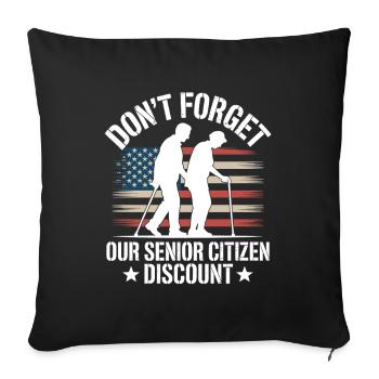 N’oubliez pas nos aînés - Housse de coussin décorative 45 x 45 cm - noir - Devant