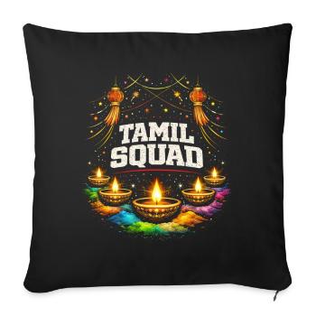 Équipe tamoule Tamilisch Sri Lanka - Housse de coussin décorative 45 x 45 cm - noir - Devant