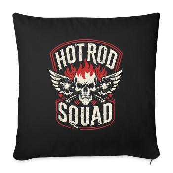 Classic Car Collector Hot Rod Squad - Sofa pillowcase 17,3'' x 17,3'' (45 x 45 cm) - black - Front