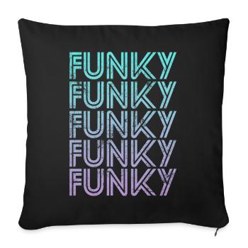 Funky Vintage - Sofa pillowcase 17,3'' x 17,3'' (45 x 45 cm) - black - Front