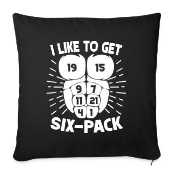 Joueur de bingo, j’aime avoir du bingo en six-pack. - Housse de coussin décorative 45 x 45 cm - noir - Devant