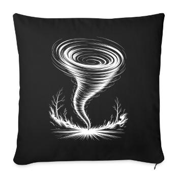 Tornado Sprüche Tornados Lustiges Tornado Geschenk - Sofakissenbezug 45 x 45 cm - Schwarz - Vorne