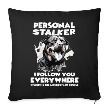 Rottweiler Dog Owner T Rottweiler Gassi Rotti - Sofa pillowcase 17,3'' x 17,3'' (45 x 45 cm) - black - Front