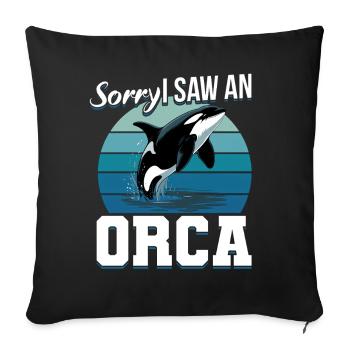 Funny Orca - Sofakissenbezug 45 x 45 cm - Schwarz - Vorne