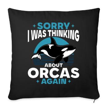 Funny Orca - Sofakissenbezug 45 x 45 cm - Schwarz - Vorne