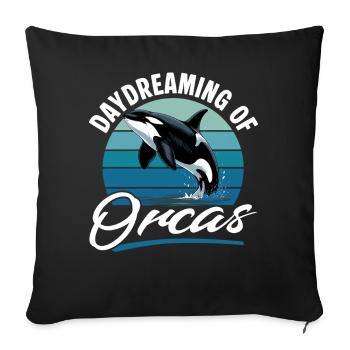 Funny Orca - Sofakissenbezug 45 x 45 cm - Schwarz - Vorne