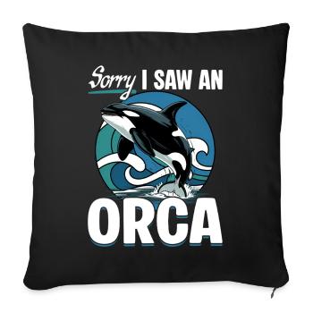 Funny Orca - Sofakissenbezug 45 x 45 cm - Schwarz - Vorne