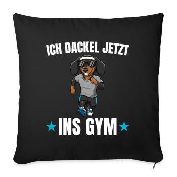 Workout I'm going to the gym now - Sofa pillowcase 17,3'' x 17,3'' (45 x 45 cm) - black - Front