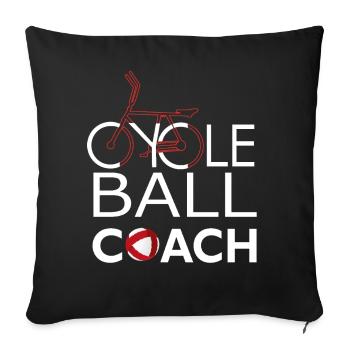 Cyclisme, entraîneur, cyclisme, cyclisme en salle - Housse de coussin décorative 45 x 45 cm - noir - Devant
