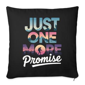 Just One More Promise - Hiking Retro - Sofa pillowcase 17,3'' x 17,3'' (45 x 45 cm) - black - Front
