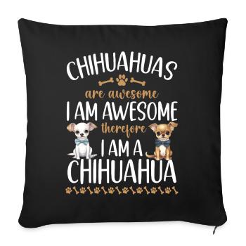 Chihuahua Chihuahueño Chihuahuas - Sofa pillowcase 17,3'' x 17,3'' (45 x 45 cm) - black - Front