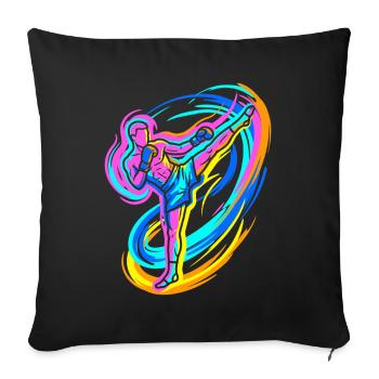 Kickboxer - Sofa pillowcase 17,3'' x 17,3'' (45 x 45 cm) - black - Front