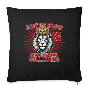 Le dicton du 18e anniversaire du Roi Lion : l’Âge - Housse de coussin décorative 45 x 45 cm - noir - Devant