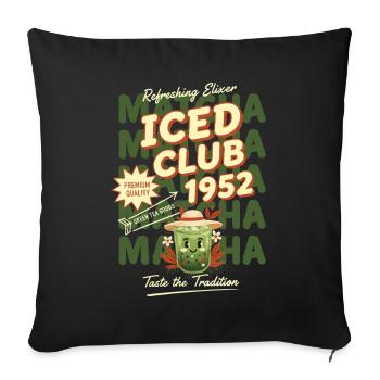 Iced Club 1952 Matcha Tea Taste La Tradition - Housse de coussin décorative 45 x 45 cm - noir - Devant