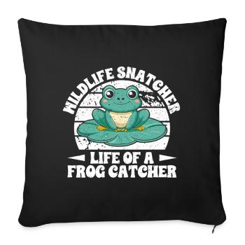 Frog Catcher Mildlife Snatcher Frog - Sofakissenbezug 45 x 45 cm - Schwarz - Vorne