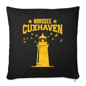 Cuxhaven MER DU NORD à Cuxhaven Vacances Amusantes - Housse de coussin décorative 45 x 45 cm - noir - Devant