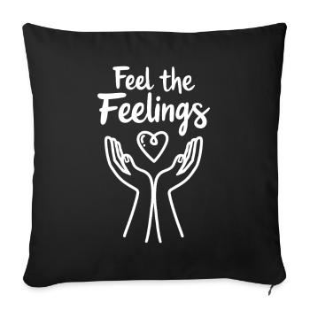 Style Ressens les Sentiments Pleine Conscience & Émotions - Housse de coussin décorative 45 x 45 cm - noir - Devant