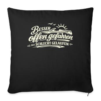 Mieux vaut conduire à dégagement que de mal fonctionner - Housse de coussin décorative 45 x 45 cm - noir - Devant