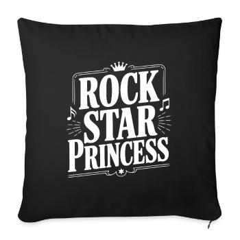 Rock Star Princess - Sofa pillowcase 17,3'' x 17,3'' (45 x 45 cm) - black - Front