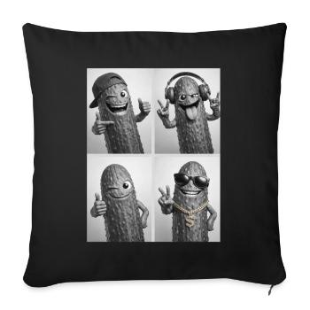 Cornichon - Housse de coussin décorative 45 x 45 cm - noir - Devant