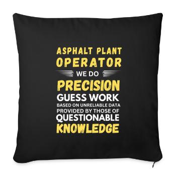 Asphalt Plant Operator - Sofa pillowcase 17,3'' x 17,3'' (45 x 45 cm) - black - Front