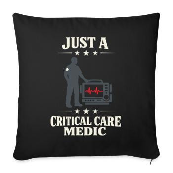 Intensivpflegesanitäter Advanced Emt Als Identity - Sofakissenbezug 45 x 45 cm - Schwarz - Vorne