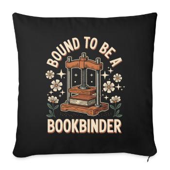 Born bookbinder - Sofa pillowcase 17,3'' x 17,3'' (45 x 45 cm) - black - Front