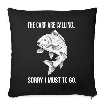 The Carp Are Calling Angel Humor - Sofa pillowcase 17,3'' x 17,3'' (45 x 45 cm) - black - Front