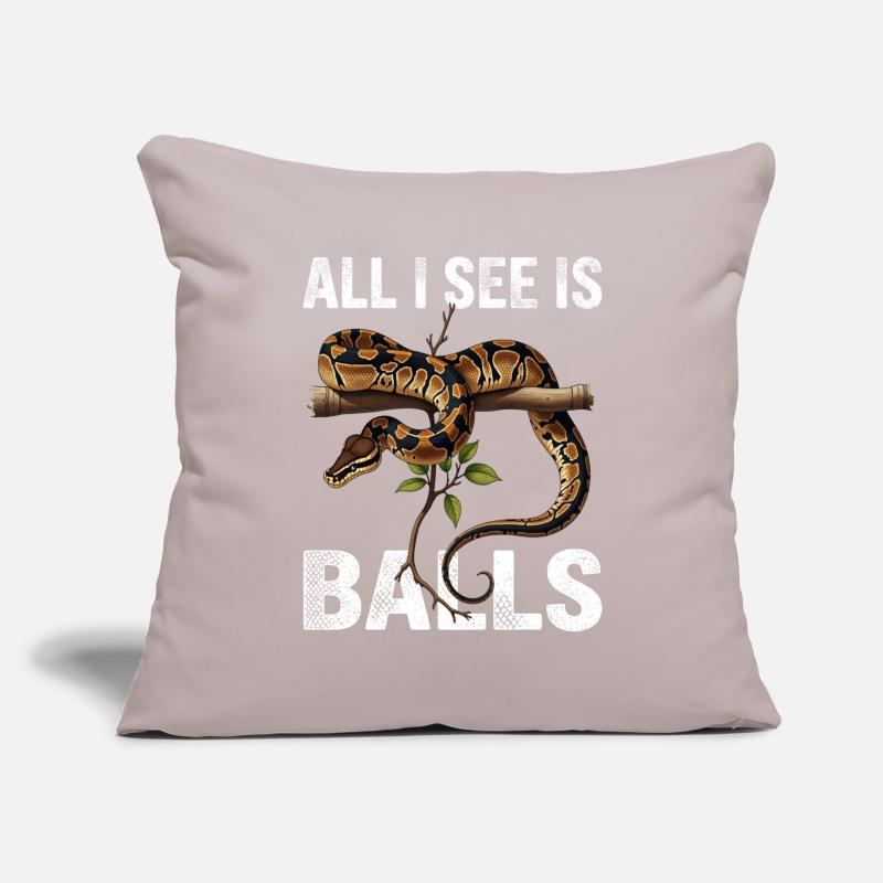 Python roi Serpents Amateurs de terrarium Python Housse de coussin décorative 45 x 45 cm